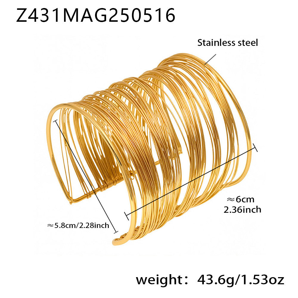 Multi-Band Open Cuff or Arm Bracelet