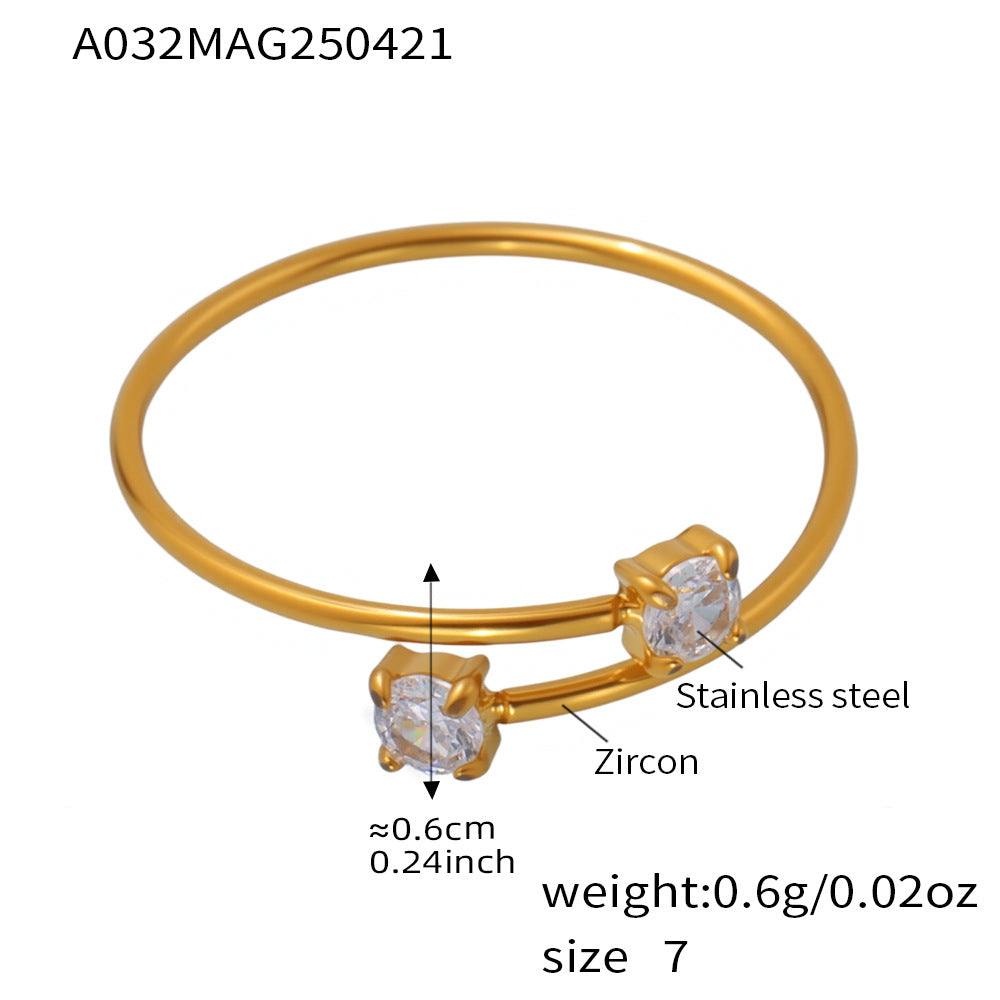 Heart Cubic Zirconia Open Ring Designs