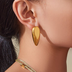 18K Gold-Plated Teardrop Pendant Jewelry