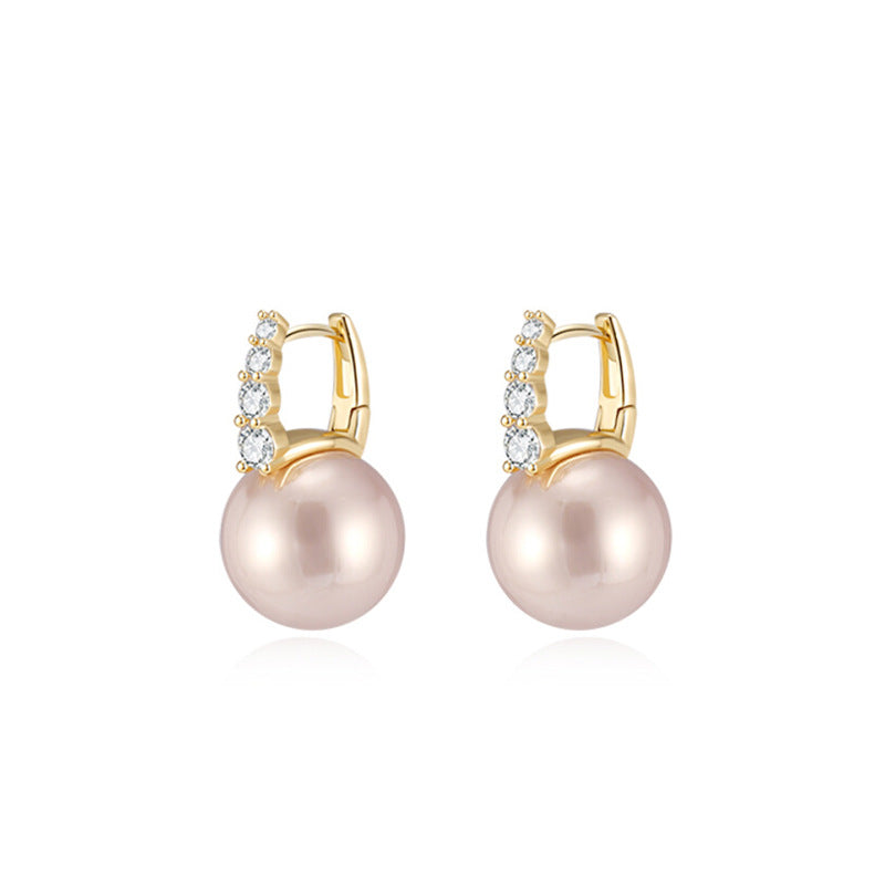 Marielle Pearl Pavé Stud Earrings