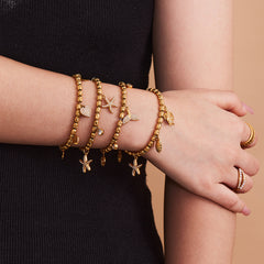 18K Gold-Plated Coastal Charm Bracelet Collection