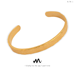 Hammered Open Cuff Bracelet