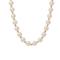 Large Faux Pearl Bead Necklace