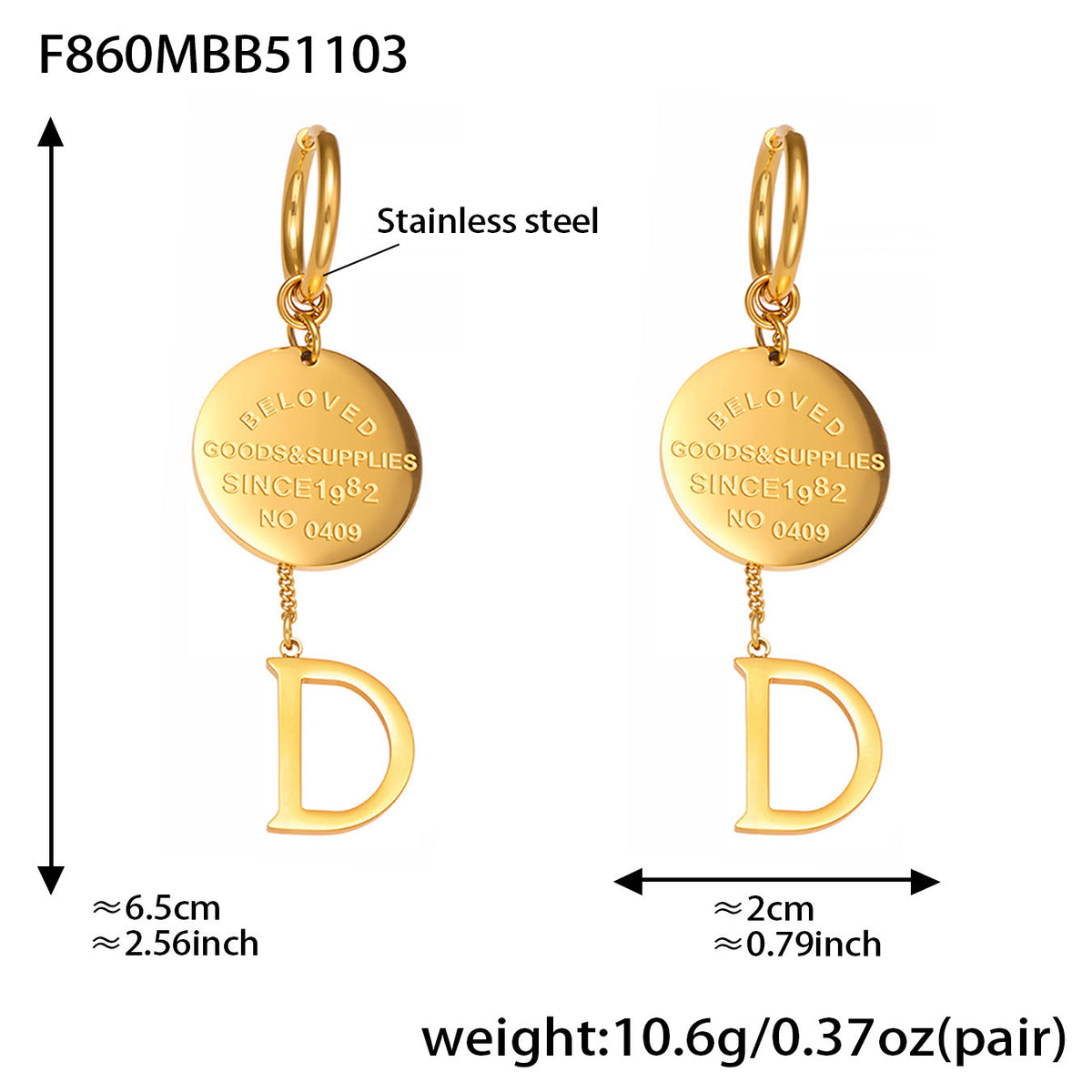 18K Gold-Plated Pearl-Look & Coin Drop Earrings