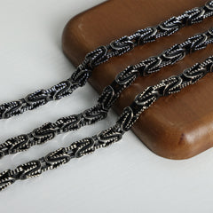 Dark Textured Link Stainless Steel Bracelet