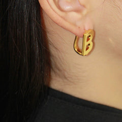 Camille Vintage-Inspired Initial Stud Earrings