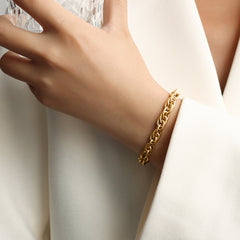 Twisted Rope Chain Necklace and Bracelet