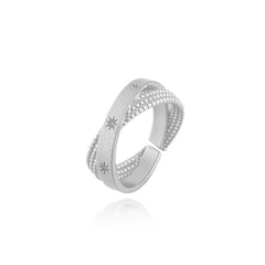 Nicolette Dainty Starburst Adjustable Ring
