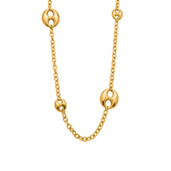 18K Gold-Plated Coffee Bean Long Necklace