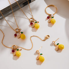 18K Gold-Plated Lemon Charm Jewelry