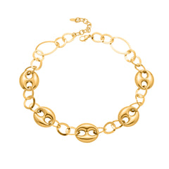 18K Gold-Plated Open Bean-Link Necklace