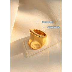 Polished Sculptural Wave Ring