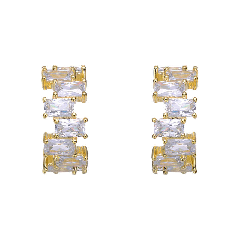 Nicolette Organic Pavé Stud Earrings