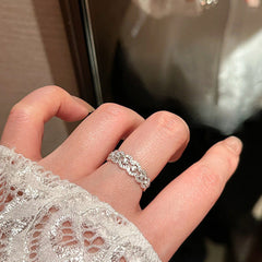 Daphne Dainty Pavé Adjustable Ring No. 228987