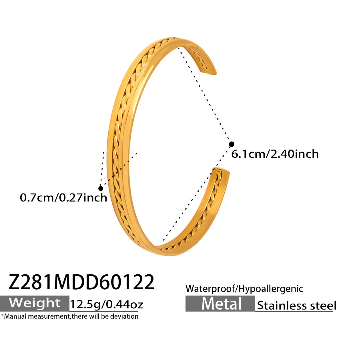 Gold-Tone Geometric Open Cuff Designs