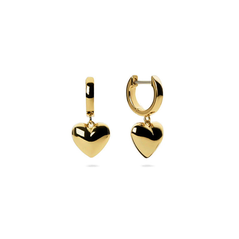 Daphne Vintage-Inspired Heart Stud Earrings No. 516347