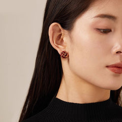 Camille Vintage-Inspired Enamel Stud Earrings