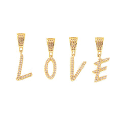 18K Gold-Plated Script Initial Charm Pendant