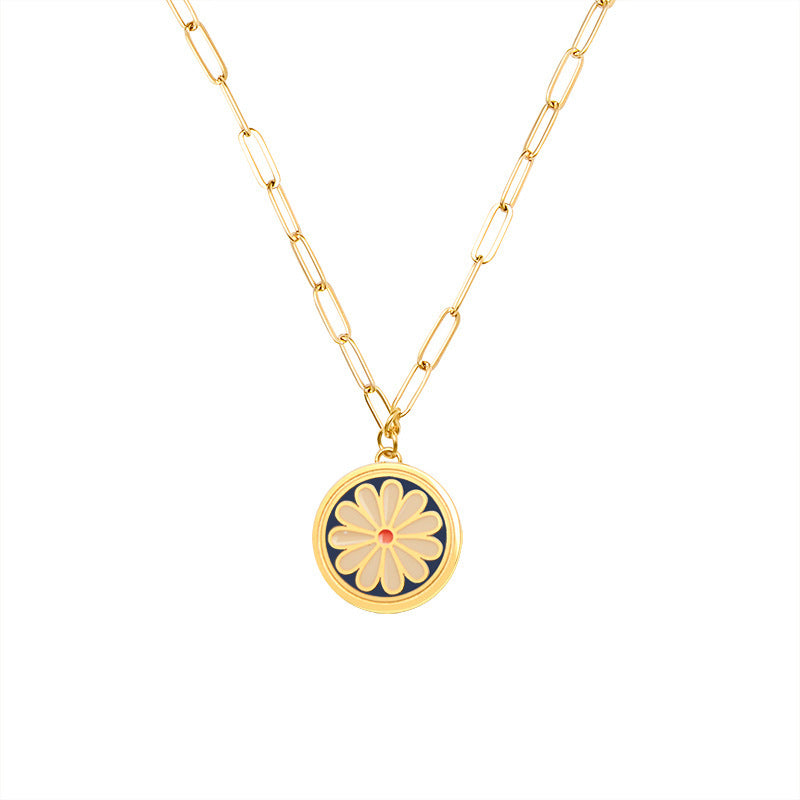 Enamel Daisy Necklace, Bracelet or Cuff