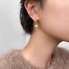 Daphne Vintage-Inspired Tiger-Eye Heart Stud Earrings