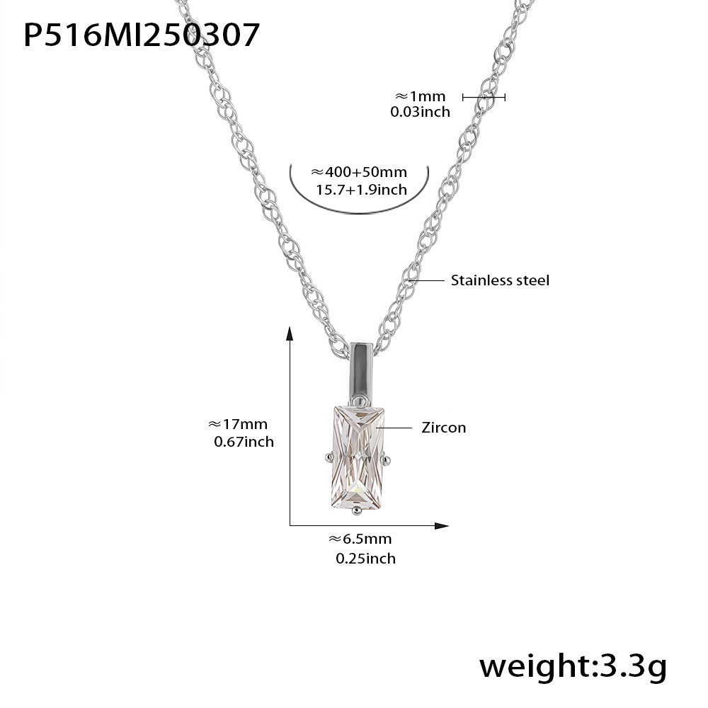 18K Gold-Plated Layered Cubic Zirconia Necklace