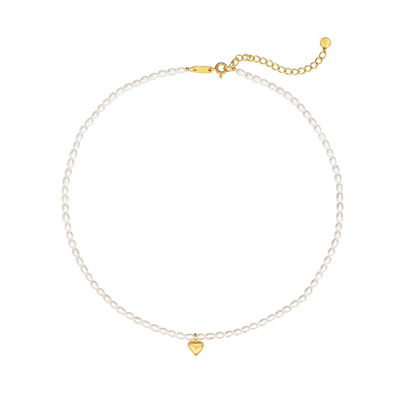 Marielle Vintage-Inspired Pearl Heart Choker Necklace