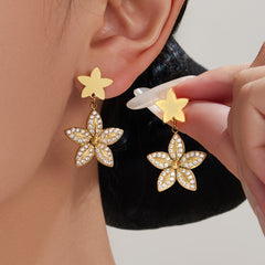 Flower Cubic Zirconia Necklace, Bracelet, Earrings & Ring