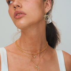 Marielle Dainty Pavé Bow Stud Earrings