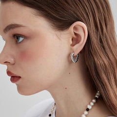 Camille Minimalist Heart Huggie Earrings