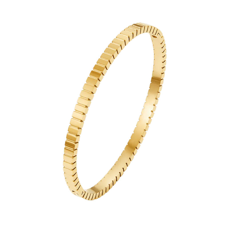 Daphne Minimalist Stainless Steel Bangle Bracelet