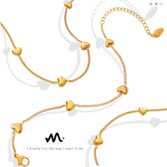 Gold-Tone Heart Station Jewelry
