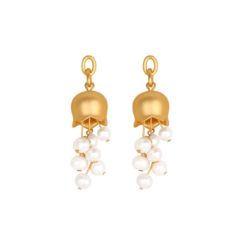 Nadine Vintage-Inspired Pearl Tassel Drop Earrings
