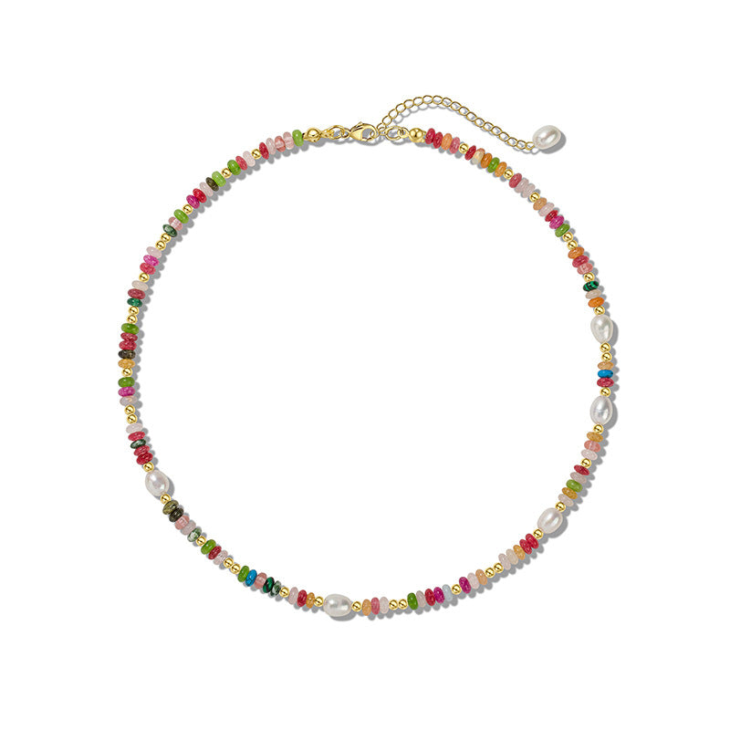 Nicolette Pearl Glass Beaded Necklace