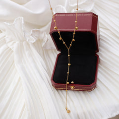 Beaded Y-Drop Necklace