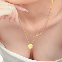 Heart Clover Pendant Necklace or Separate Chain