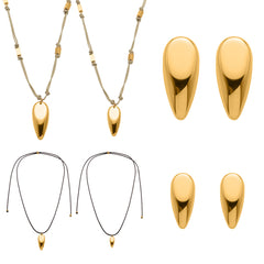 18K Gold-Plated Teardrop Pendant Jewelry