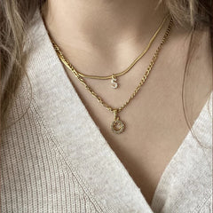 Nadine Pavé Snake Pendant Necklace
