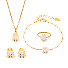 Enamel Princess Charm Necklace, Bracelet, Ring or Earrings