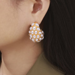 18K Gold-Plated Pearl-Look Teardrop Earrings