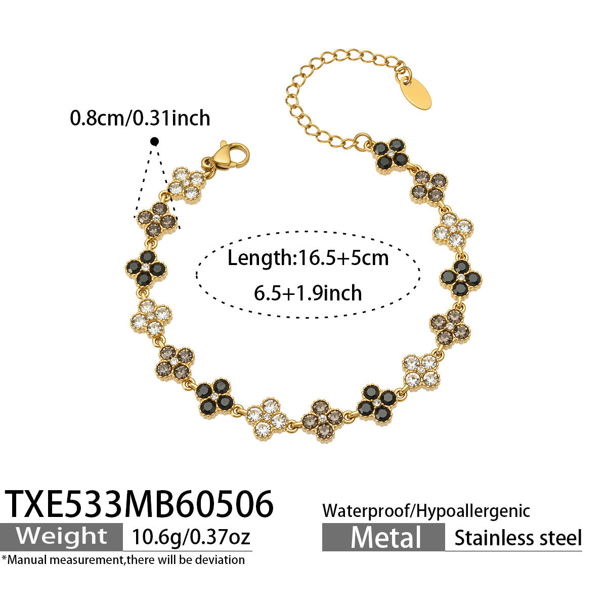 Color Cubic Zirconia Clover Jewelry