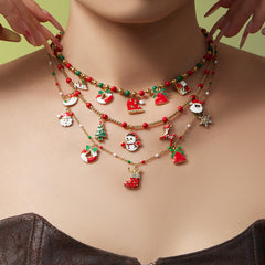 Enamel Christmas Charm Necklace