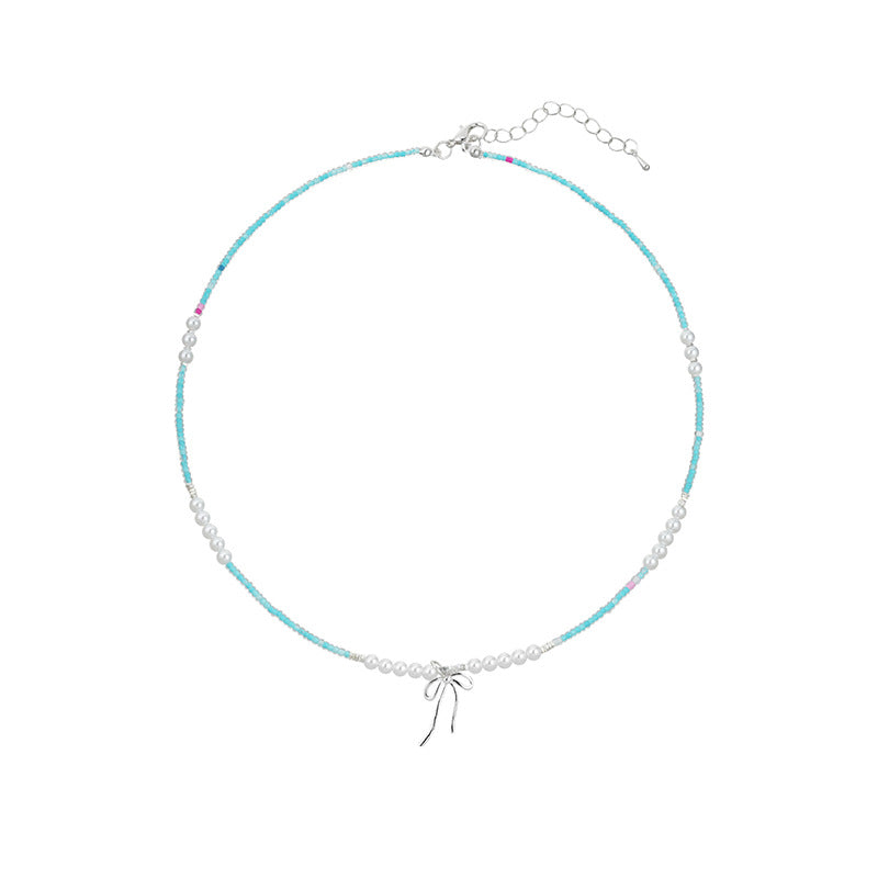 Nadine Dainty Bow Choker Necklace