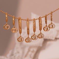 Cubic Zirconia Double Loop or Teardrop Earrings