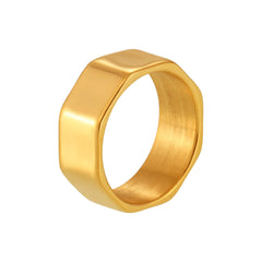 18K Gold-Plated Faceted Band Ring