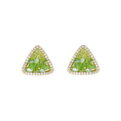 Nicolette Dainty Crystal Geometric Stud Earrings