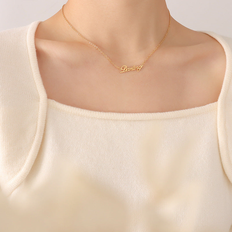 Darling Script Pendant Necklace