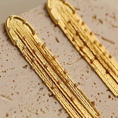 Daphne Vintage-Inspired Tassel Drop Earrings No. 087227