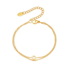 18K Gold-Plated Double-Layer Sparkling Bracelet