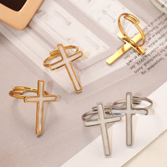 Shell Inlay Cross Pendant, Earrings or Ring