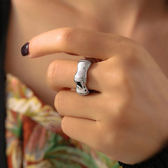 Sculptural Bamboo Band Ring